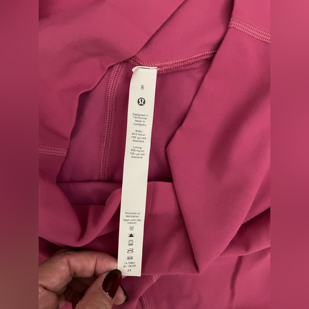 Lululemon Align High Rise Crop 21” Pink Lychee Size 8 - Picture 10 of 11